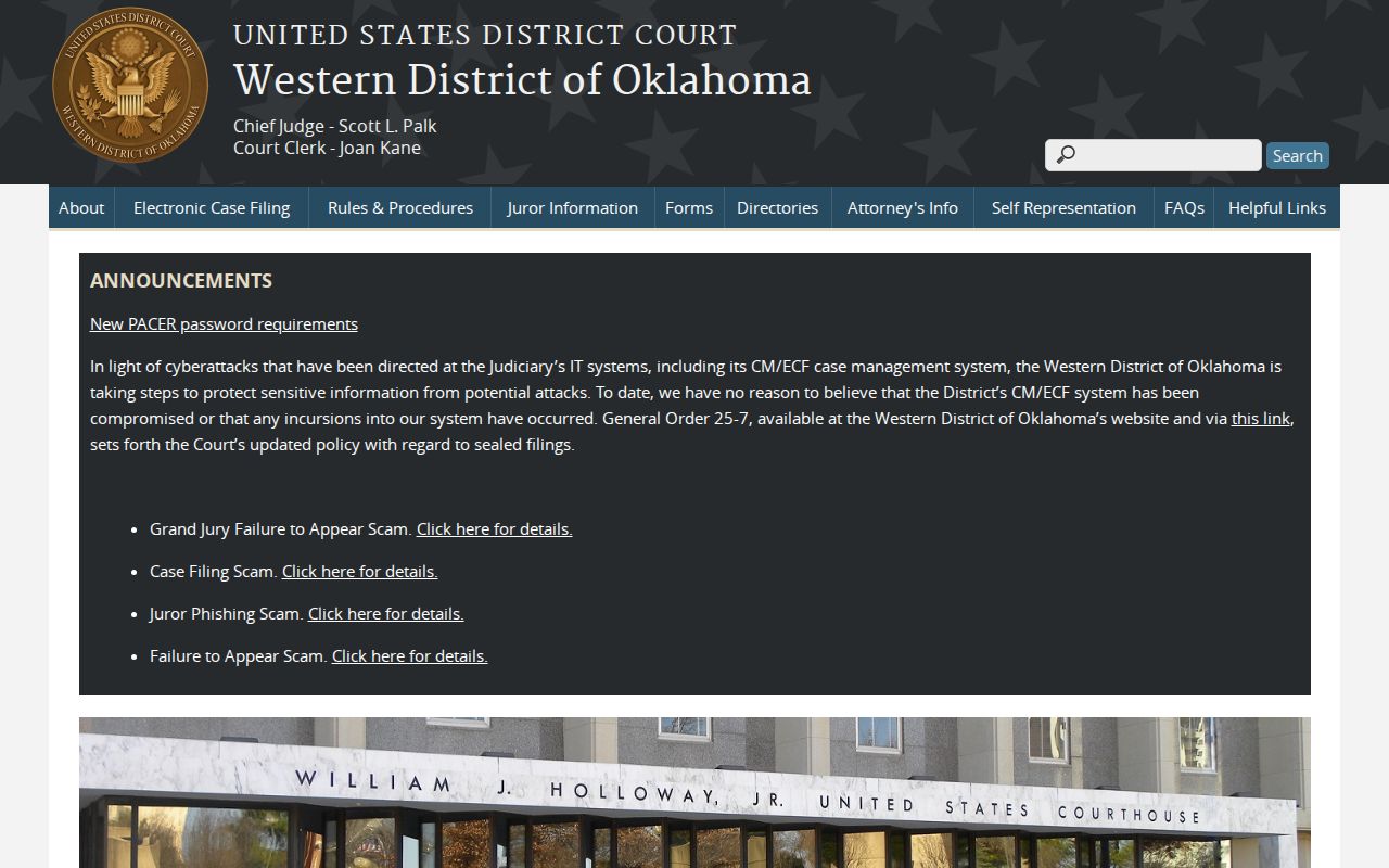Garfield County arrest warrant federal court boundary information