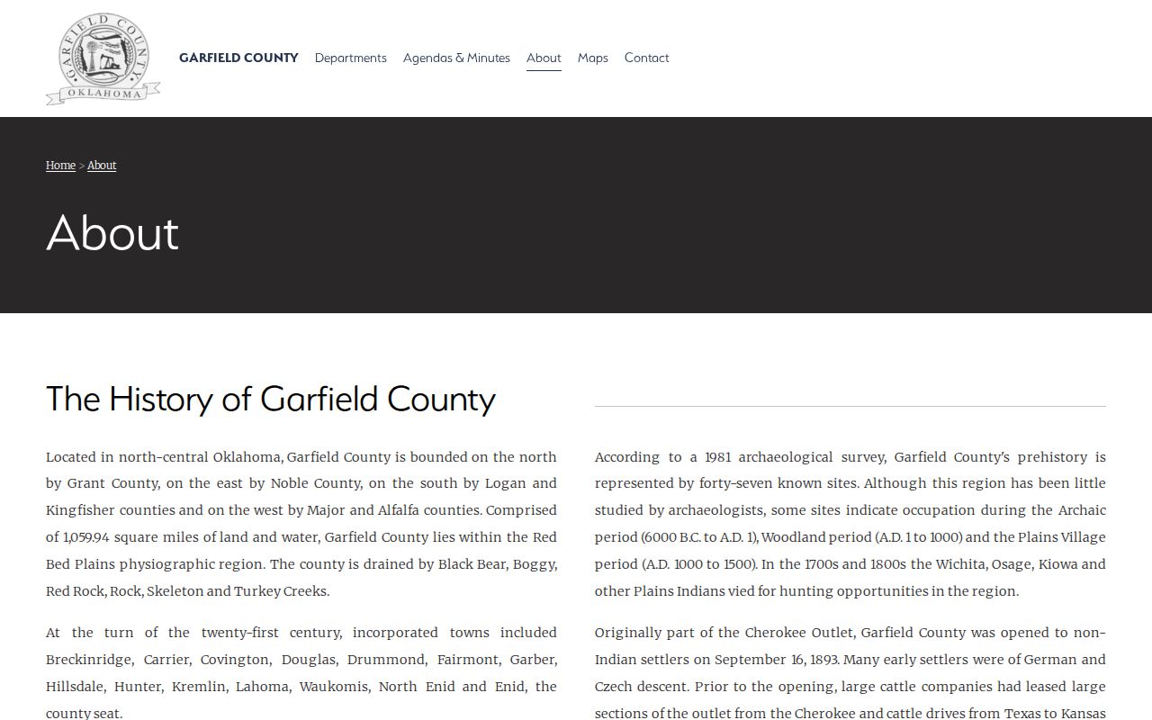 Garfield County warrant records official courthouse history